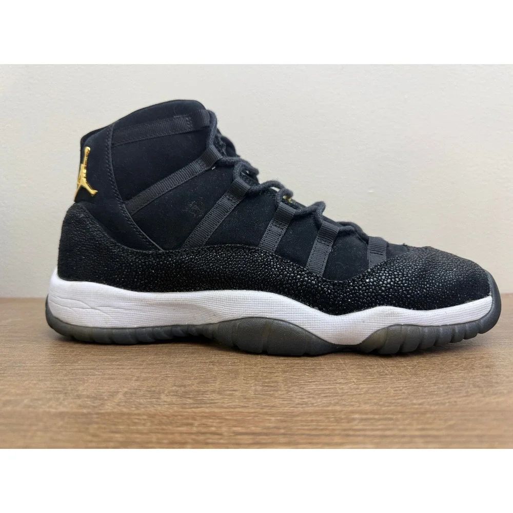 Jordan 11 Retro Heiress Stingray Womens 11 Black Good 852625-030 Sneakers